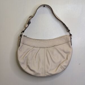 Coach Beige Leather Hobo Bag